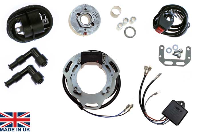 BSA B25, B40, B50, C15 Twin Plug Self-generating Digital Internal Rotor Kit - STK-013-TP