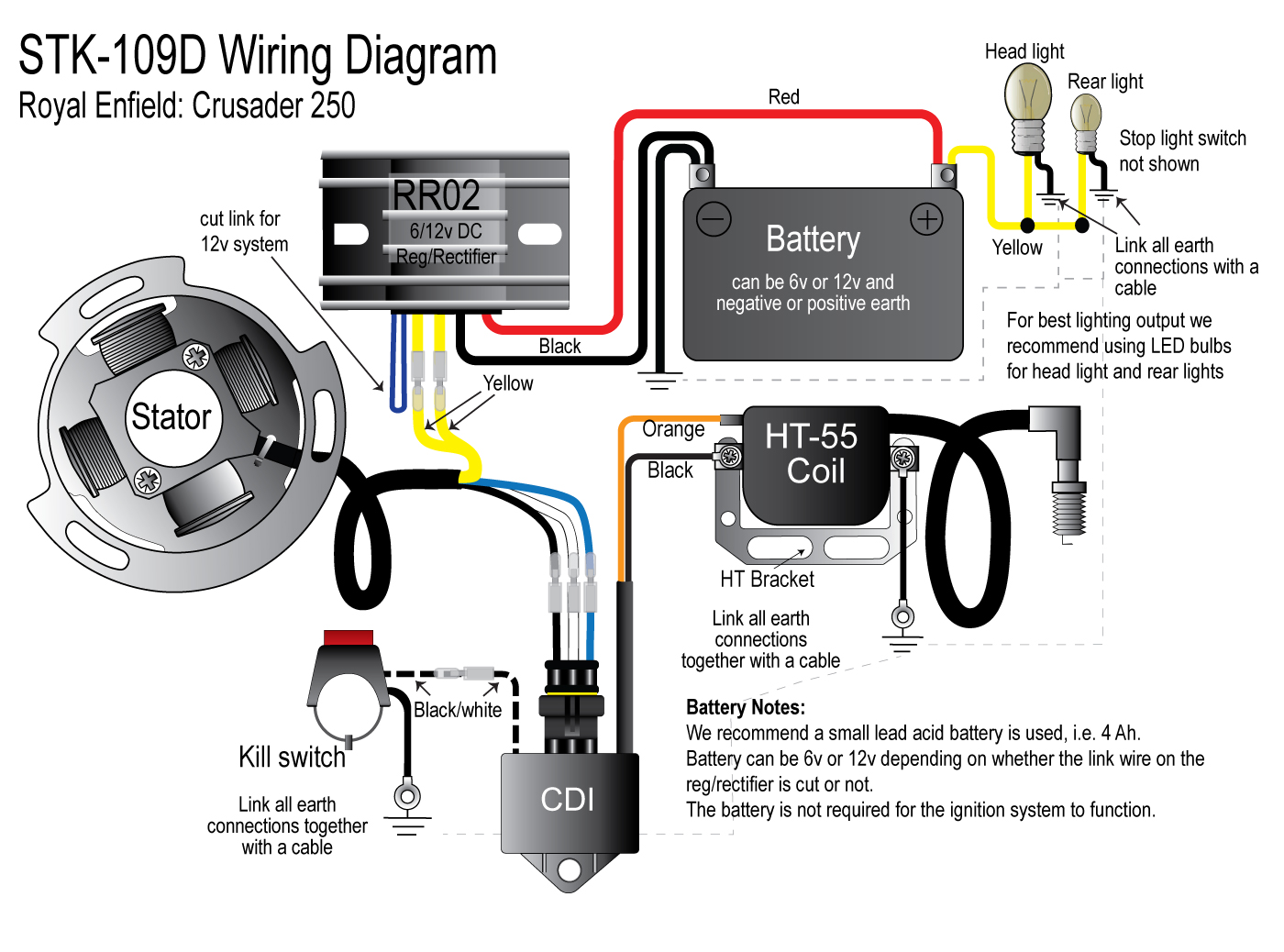 4 Wire Voltage Regulator Wiring Diagram 4 Pin Rectifier Wiring Diagram : 12V 4-pin Voltage Regulator Rectifier for 50cc 70cc 90cc 110cc