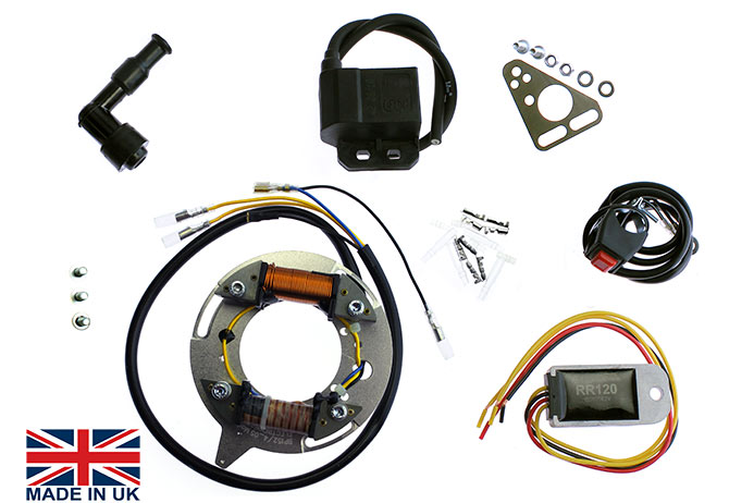 Bultaco Sherpa Trials, El Bandido,  12v DC Lighting/Ignition Stator Kit - STK-154L-DC