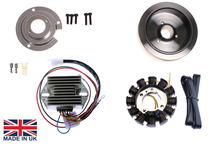 Ducati Narrow case models 125,160, 200, 250 120w Alternator System - STK-160