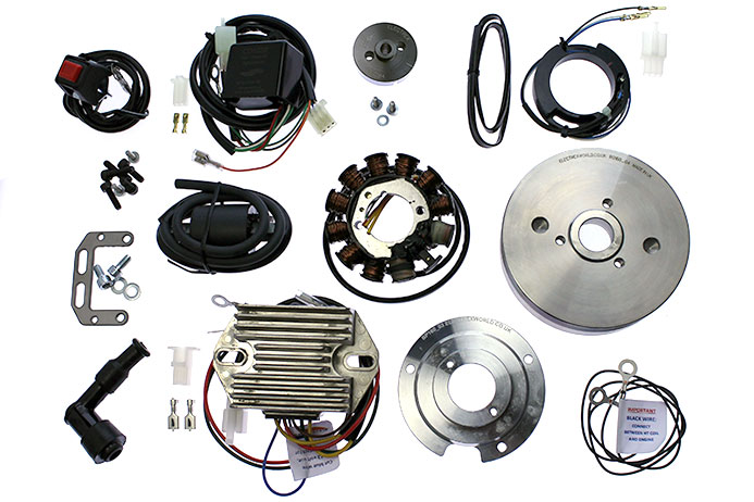 Ducati Narrow Case models 125, 160, 175, 200, 250, 350 Digital CDI Ignition + Alternator 120w Kit - STK-161