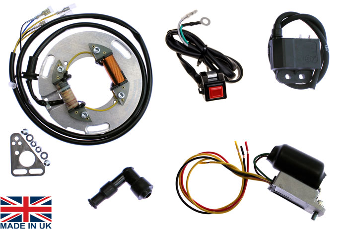 Yamaha TY250 Trials Lighting/Ignition Stator Kit - DC lighting version - we recommend the use of LED lighting - STK-402L-DC